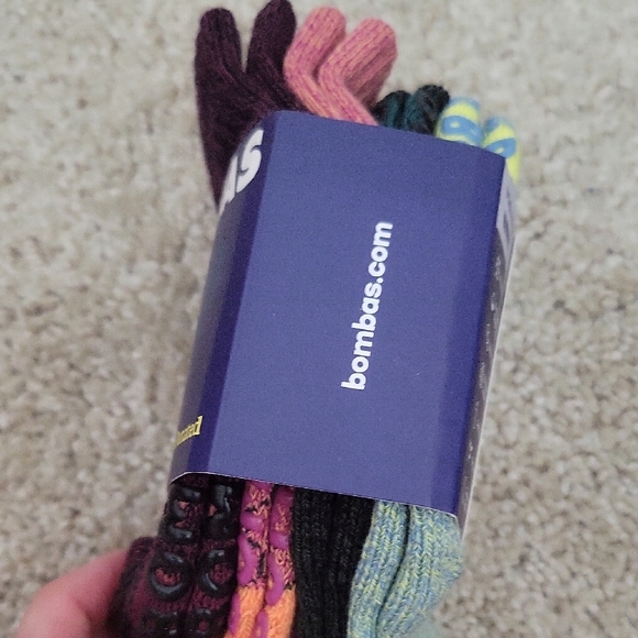 Bombas Purple Casual Crew Socks - Picture 3 of 3